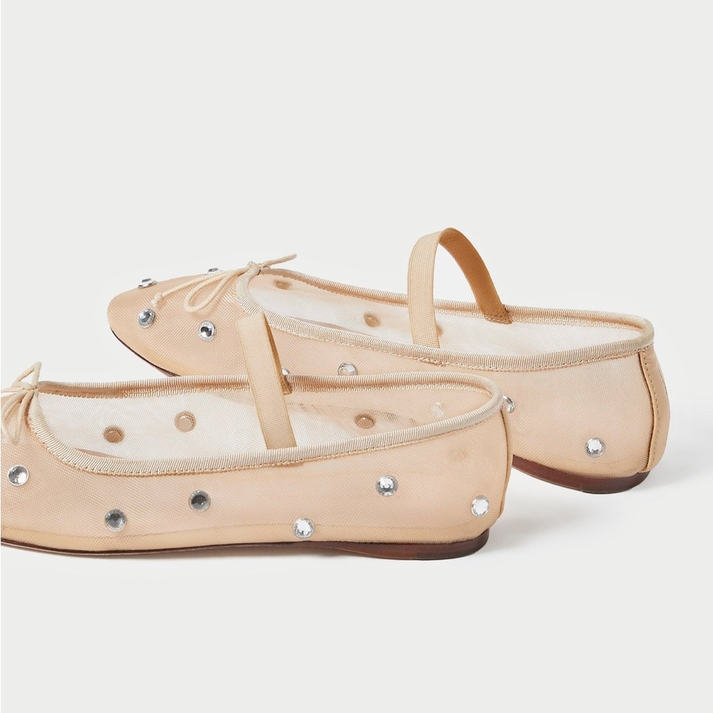 Loeffler Randall Leonie Mesh Ballet Flat with Crystals - Picture 2 of 6
